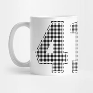 Plaid Number - 41 - Dark Mug